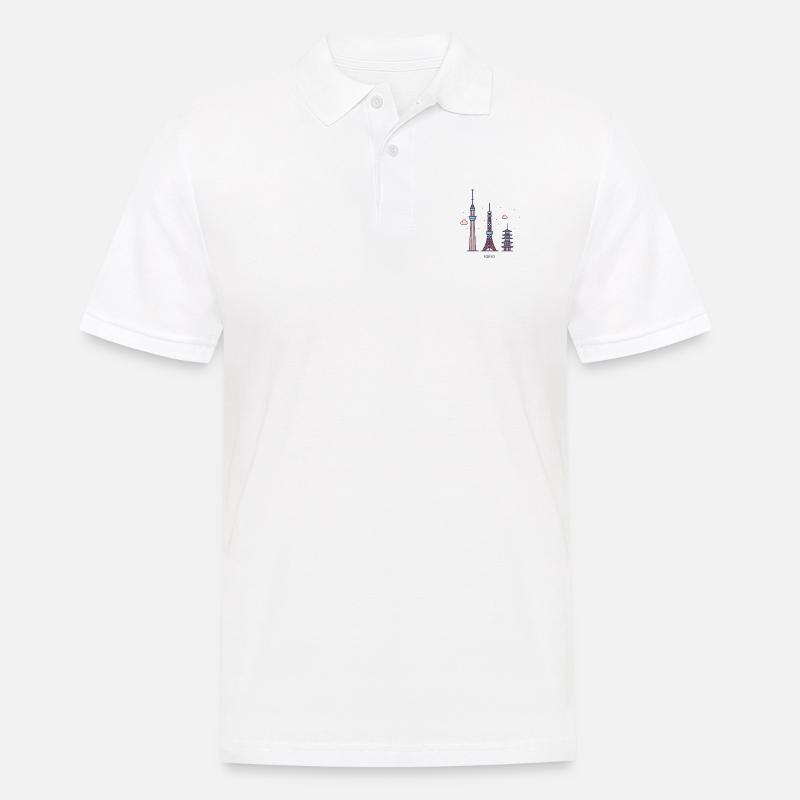 Tokio - Männer Poloshirt - Weiß