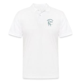 Winosaurus rex Wein Geschenk Spruch Party Alkohol - Männer Poloshirt - Weiß - Vorne - Kai (181cm)