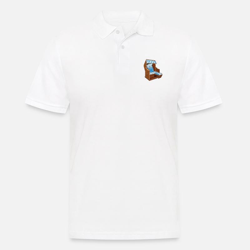 Ferien Strandkorb - Männer Poloshirt - Weiß