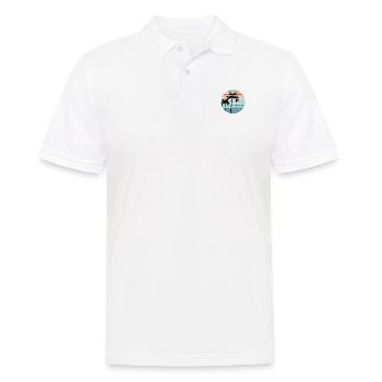 Cooler Hermosa Beach California Palm Tree Urlaub - Männer Poloshirt - Weiß - Vorne - Kai (181cm)