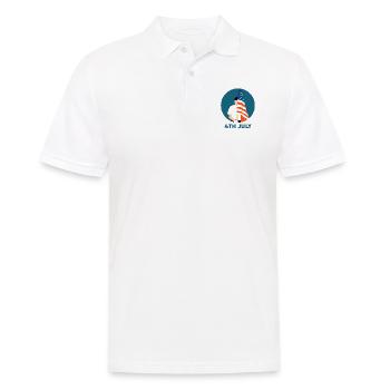 4. Juli - Männer Poloshirt - Weiß - Vorne - Kai (181cm)