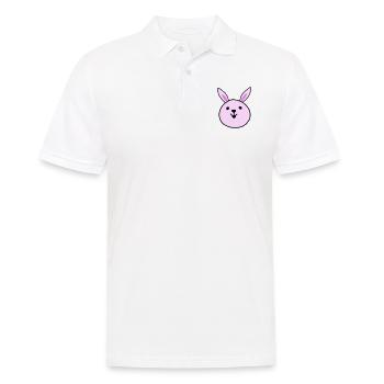 Mignon lapin rose - Polo Homme - blanc - Devant - Kai (181cm)