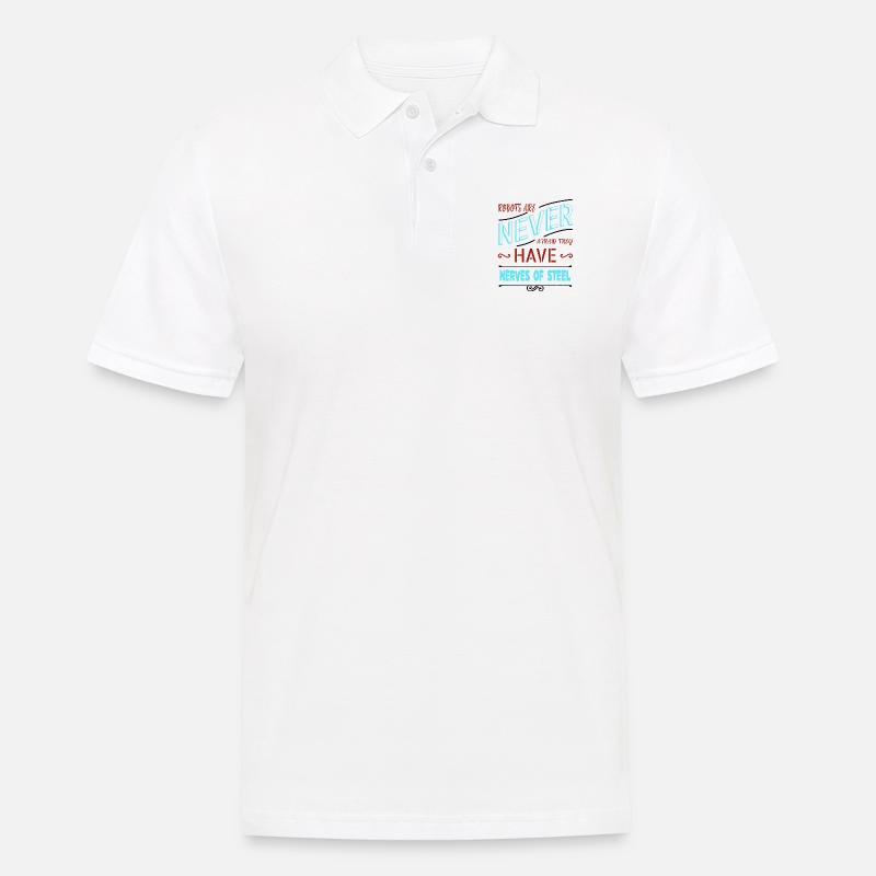 funny robotics engineer artificial intelligence - Men's Polo Shirt - white