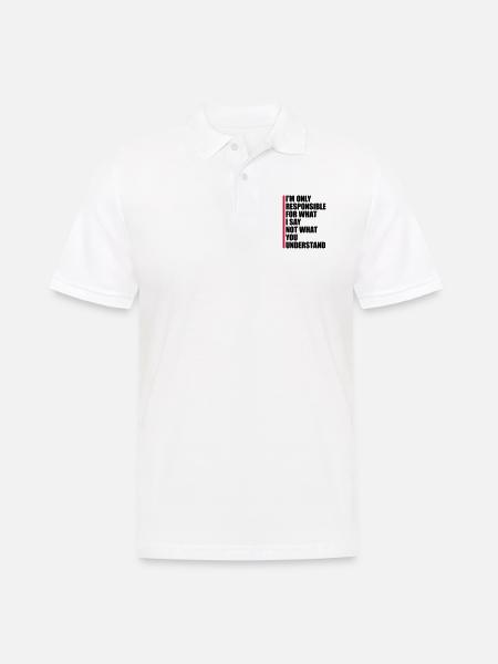 what I say quote - Men's Polo Shirt - white
