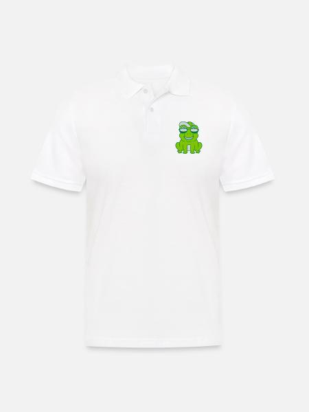 Cool little frog boy - Men's Polo Shirt - white