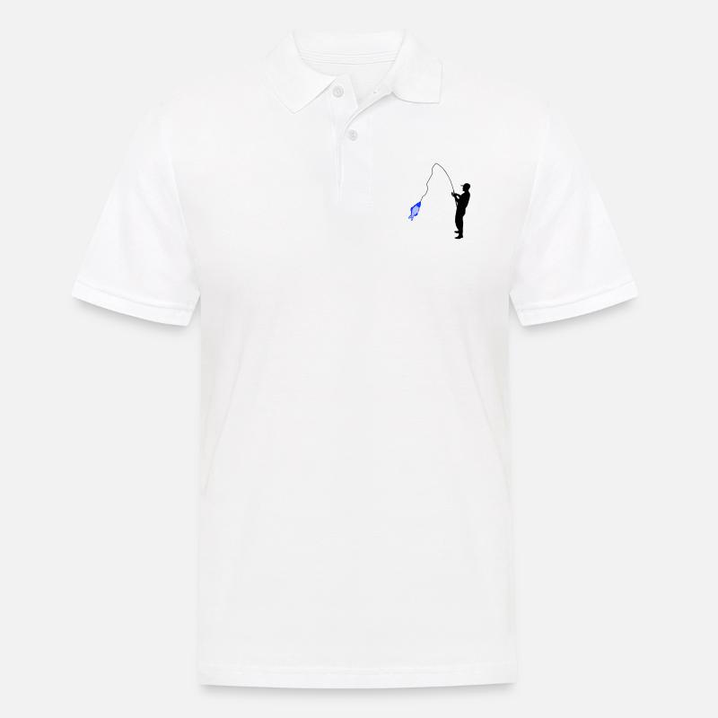 Angler - Männer Poloshirt - Weiß