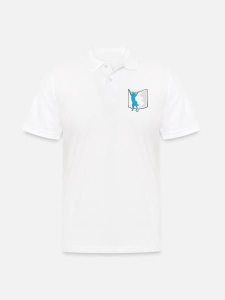 cat in your pocket - Men's Polo Shirt - white