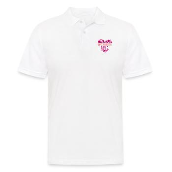 Washington DC Shirt, Cherry Blossom Heart Floral - Men's Polo Shirt - white - Front - Kai (181cm)