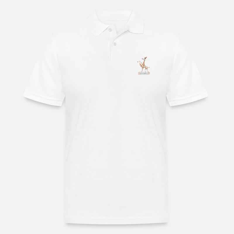 Giraffe - Männer Poloshirt - Weiß