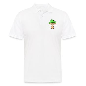 Hypnotic Mushroom - Men's Polo Shirt - white - Front - Kai (181cm)