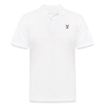 Furry Valentine Adorable Animal Love Pocket Tee - Men's Polo Shirt - white - Front - Kai (181cm)