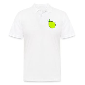 zitrone - Männer Poloshirt - Weiß - Vorne - Kai (181cm)