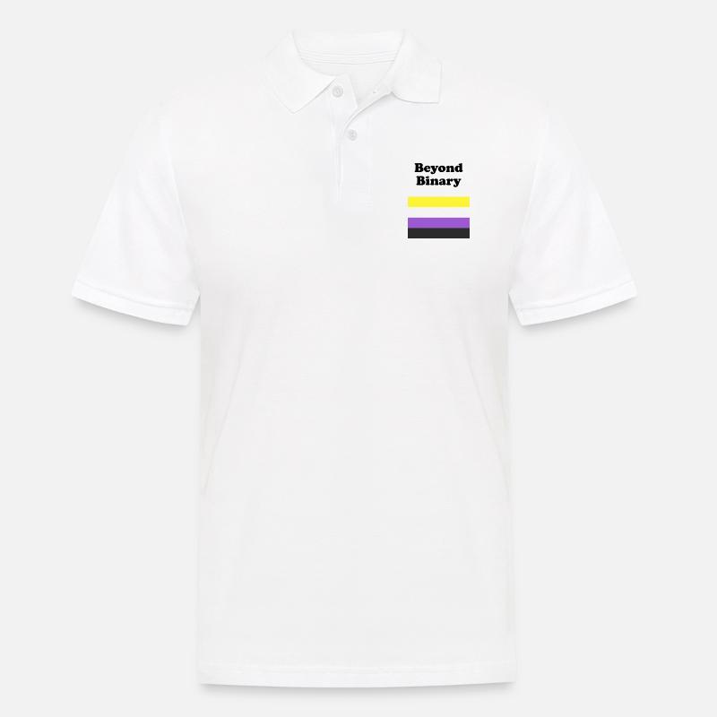 Non Binary Flag Beyond Binary - Men's Polo Shirt - white