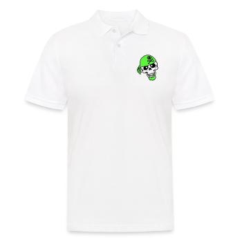 Pirat Hut Schädel Skelett Totenkopf Halloween Kopf - Männer Poloshirt - Weiß - Vorne - Kai (181cm)