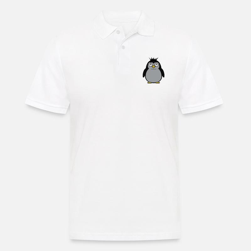 Pingwin xxl - Männer Poloshirt - Weiß