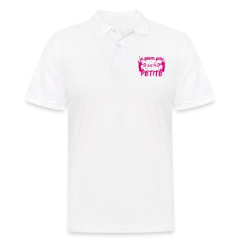 fille petite Je peux pas je suis trop Petite - Polo Homme - blanc - Devant - Kai (181cm)