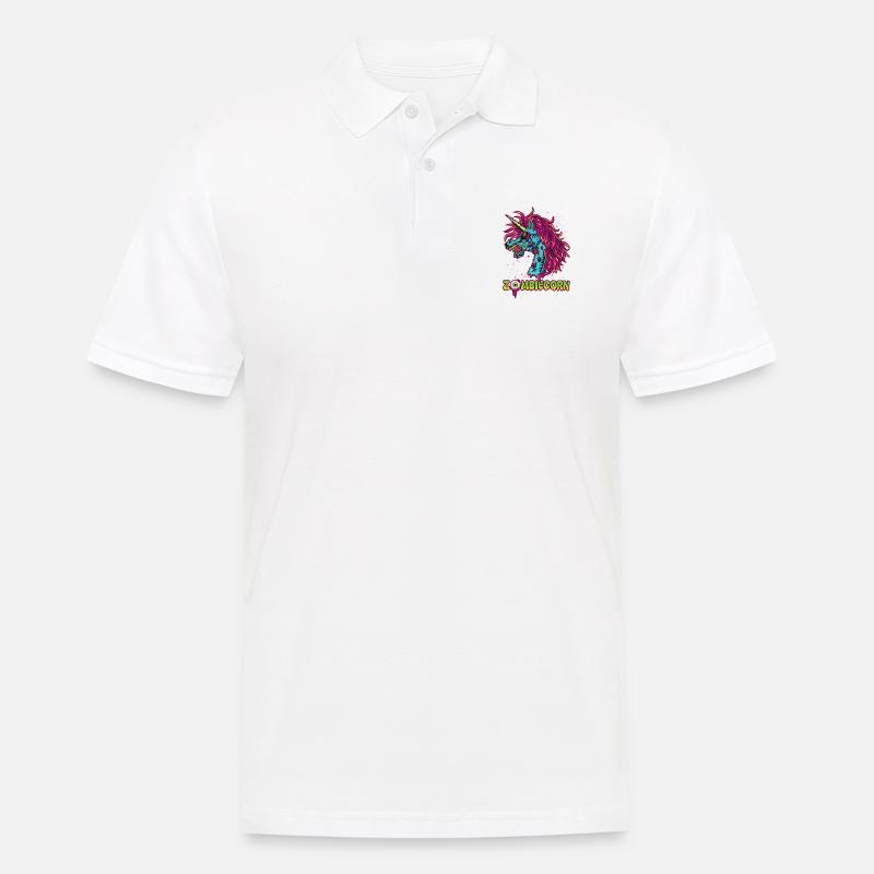 Zombiecorn Zombie Einhorn Unicorn Pferd Geschenk - Männer Poloshirt - Weiß