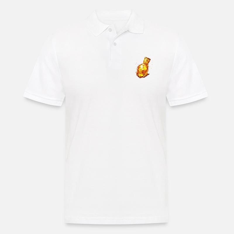 Estus Flask im Pixel look - Männer Poloshirt - Weiß