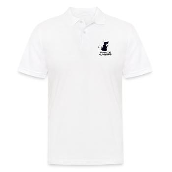 I Found This Humerus chat Chats Humour Proverbes - Polo Homme - blanc - Devant - Kai (181cm)