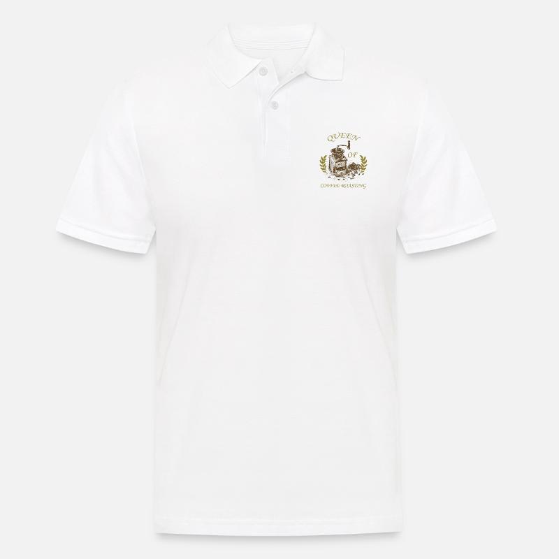 Kaffee Rösten Geschenk Idee - Männer Poloshirt - Weiß