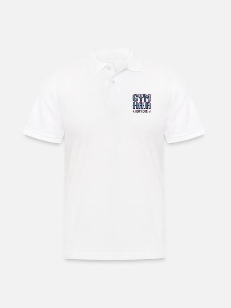 Cadeau de remise en forme drôle pour cheveux fitness - Polo Homme - blanc