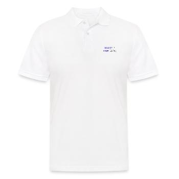 SELECT alles vom Leben- SQL-Programmierer Geschenk - Männer Poloshirt - Weiß - Vorne - Kai (181cm)