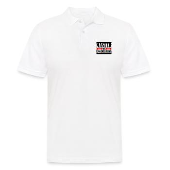 Master of Engineering,Akademiker,Maschinenbau - Männer Poloshirt - Weiß - Vorne - Kai (181cm)