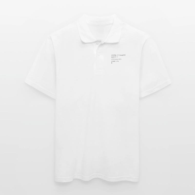 While Not Dead Eat Sleep Code Programmer Hacker Men's Polo Shirt