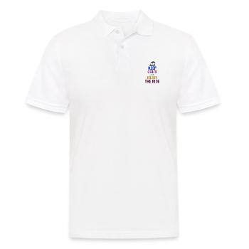 KEEP CALM AND ENJOY THE RIDE - Men's Polo Shirt - white - Front - Kai (181cm)