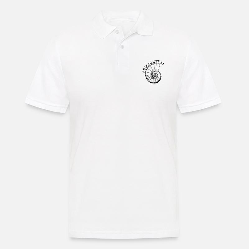 Ammoniten sind Kopffüßer - Männer Poloshirt - Weiß