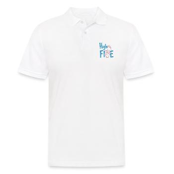 HIGH FIVE GIFT IDEA - Männer Poloshirt - Weiß - Vorne - Kai (181cm)