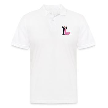 Dancing Silhouette Couple Dancers Romantic Dance - Männer Poloshirt - Weiß - Vorne - Kai (181cm)