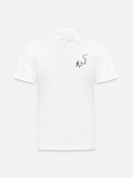 Musik Noten Musiker NEW DESIGN 2020 - Männer Poloshirt - Weiß