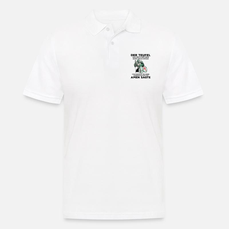 Tempelritter Grafik Templer Teufel Tempel Ritter - Männer Poloshirt - Weiß