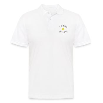 je peux pas j'ai tennis - Polo Homme - blanc - Devant - Kai (181cm)