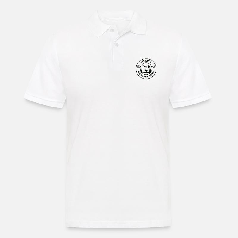 Harzer Wanderkaiser Siegel Krone Geschenkidee Tour - Männer Poloshirt - Weiß