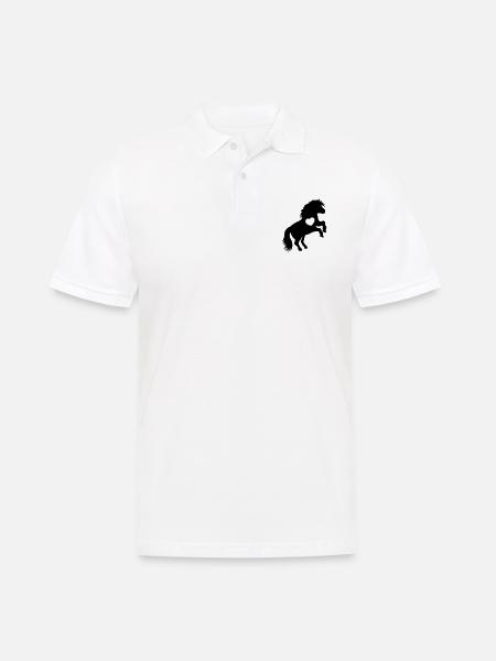 HORSE 8 HEART - Men's Polo Shirt - white