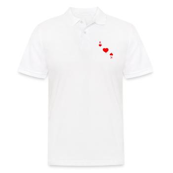 Coeur roi carte poker carnaval - Polo Homme - blanc - Devant - Kai (181cm)