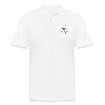 Oui Je Suis Petite Alors Baisse Les Yeux Quand Je - Polo Homme - blanc - Devant - Kai (181cm)
