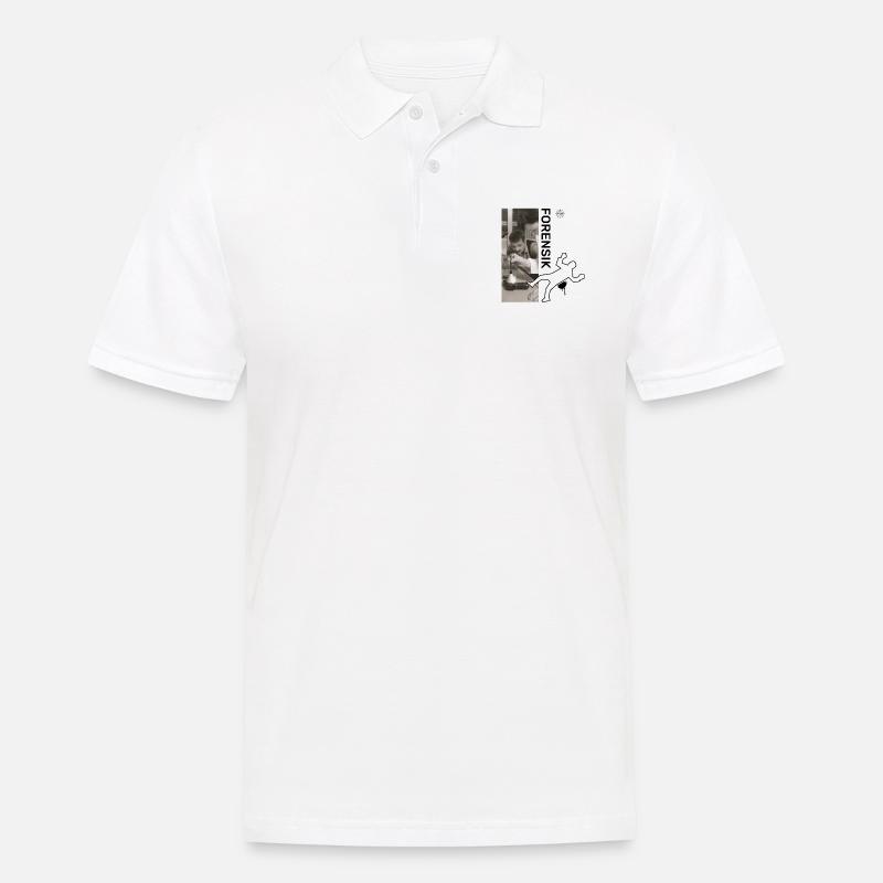 Spurensicherung - Kripo Polizei Kriminaltechnik - Männer Poloshirt - Weiß
