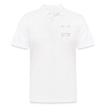 Fitness Spaß: Hakuna Masquata Motivation - Männer Poloshirt - Weiß - Vorne - Kai (181cm)
