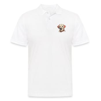 Labrador - Männer Poloshirt - Weiß - Vorne - Kai (181cm)