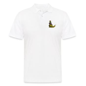 Keine Hektik Schnecken übereinander und Spruch - Männer Poloshirt - Weiß - Vorne - Kai (181cm)
