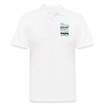 Superhelden werden Papa genannt - Männer Poloshirt - Weiß - Vorne - Kai (181cm)