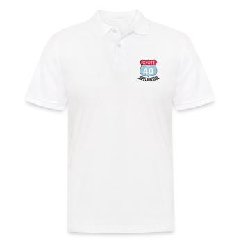 Birthday Birthday Route 40 - Men's Polo Shirt - white - Front - Kai (181cm)