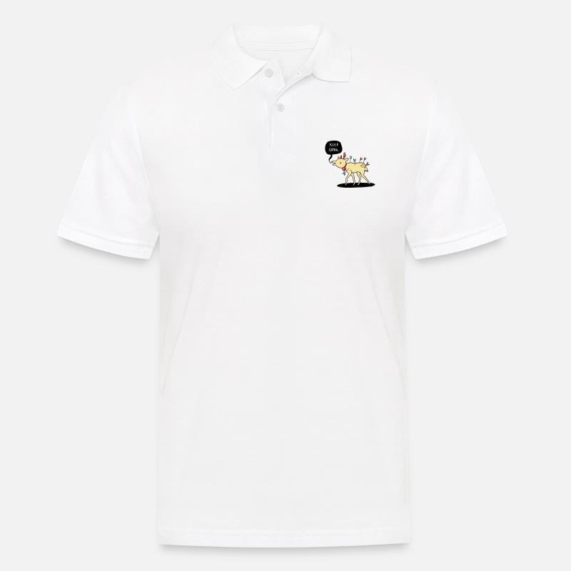 Kep Going Deer - Keep going - motivation - Men's Polo Shirt - white