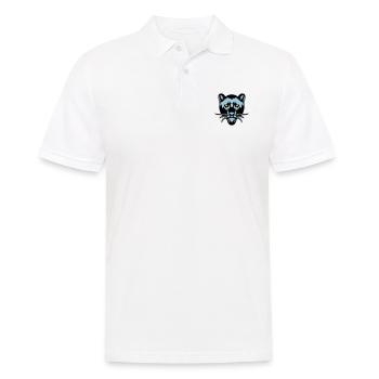 schwarzer Panther, der Logo des wilden Tieres zeichnet - Männer Poloshirt - Weiß - Vorne - Kai (181cm)