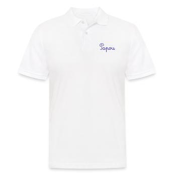 PAPOU. PAPA. FÊTE DES PÈRES. BONNE FÊTE PAPA - Polo Homme - blanc - Devant - Kai (181cm)