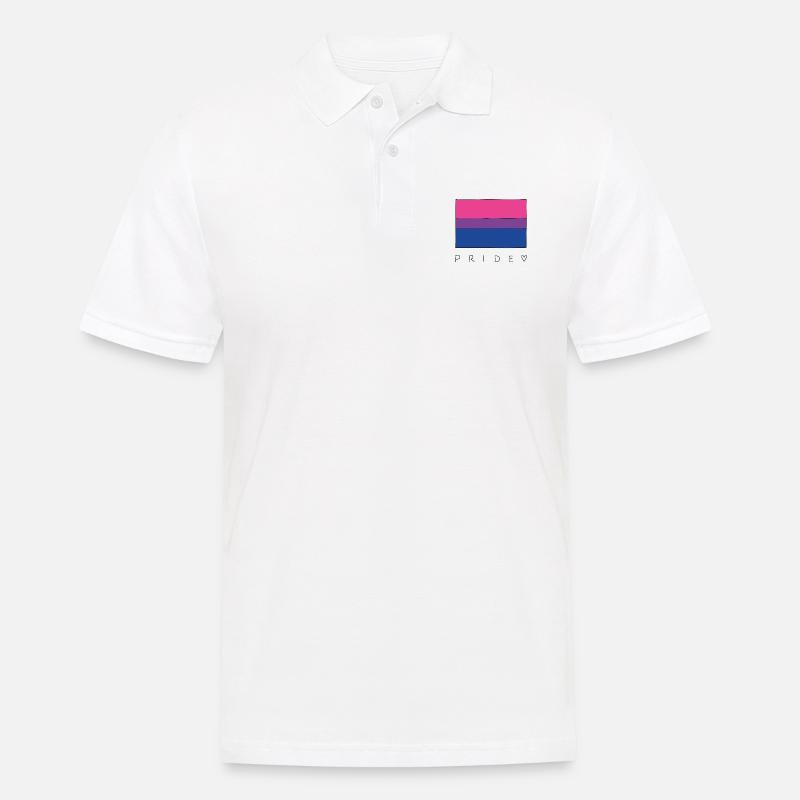 Bisexual Flagge Pride - Männer Poloshirt - Weiß