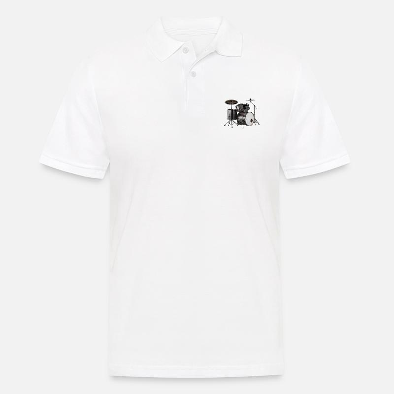 Drums - Männer Poloshirt - Weiß